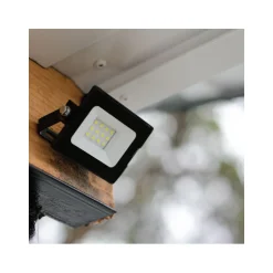 Noxion LED Strålkastare Beamy G3.1 Svart 10W 1100lm 100D - 830 Varm Vit | IP44 - Rörelse- och Ljussensor - Symmetrisk