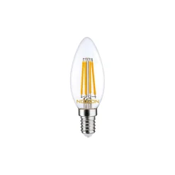 Noxion Lucent LED E14 Kronljus Filament Klar 4.5W 470lm - 827 Extra Varm Vit | Ersättare 40W