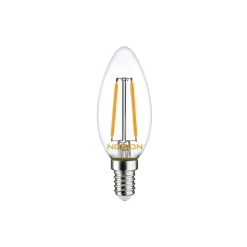 Noxion Lucent LED E14 Kronljus Filament Klar 2.5W 250lm - 827 Extra Varm Vit | Ersättare 25W
