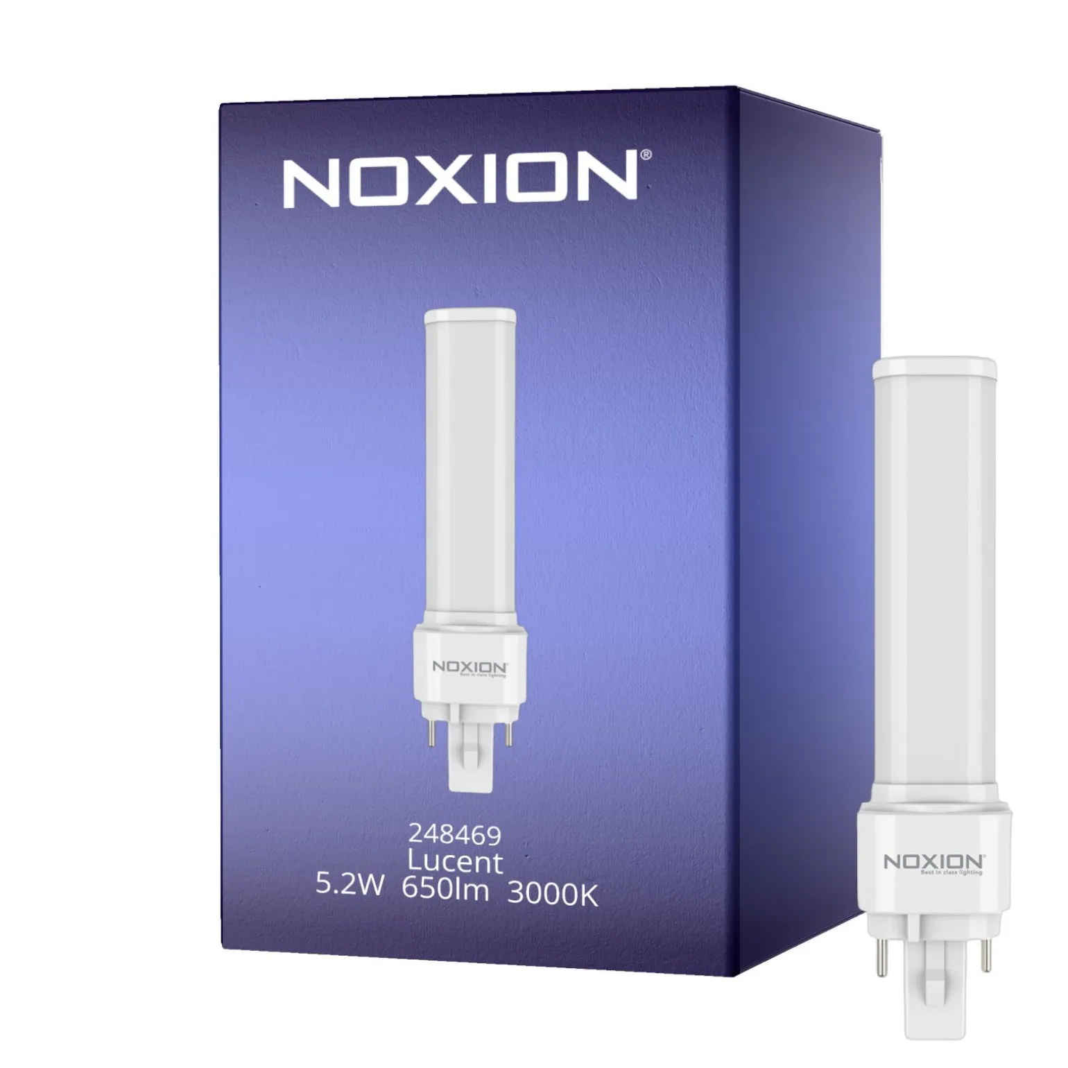 Noxion Lucent PL-C LED 5.2W - 830 Varm Vit | 2-Stift - Ersättare 18W
