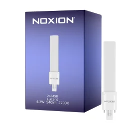 Noxion Lucent PL-S LED 4.3W - 827 Extra Varm Vit | 2-Stift - Ersättare 9W