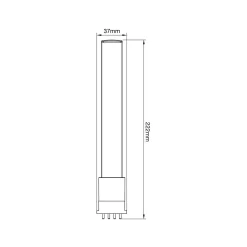 Noxion Lucent PL-S LED 6W - 827 Extra Varm Vit | 4-Stift - Ersättare 11W