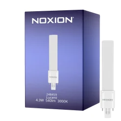 Noxion Lucent PL-S LED 4.3W - 830 Varm Vit | 2-Stift - Ersättare 9W