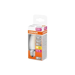 Osram Classic LED E27 Kronljus Filament Matt 4.8W 470lm - 827 Extra Varm Vit | Dimbar - Ersättare 40W