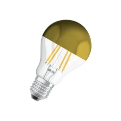 Osram Classic LED E27 Päron Filament Mirror Guld 6.5W 650lm - 827 Extra Varm Vit | Ersättare 50W