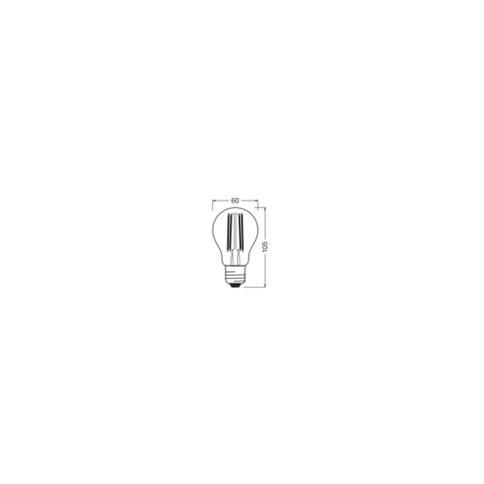 Osram Classic LED E27 Päron Filament Klar 5W 1055lm Ultra Efficiency - 840 Kallvit | Ersättare 75W