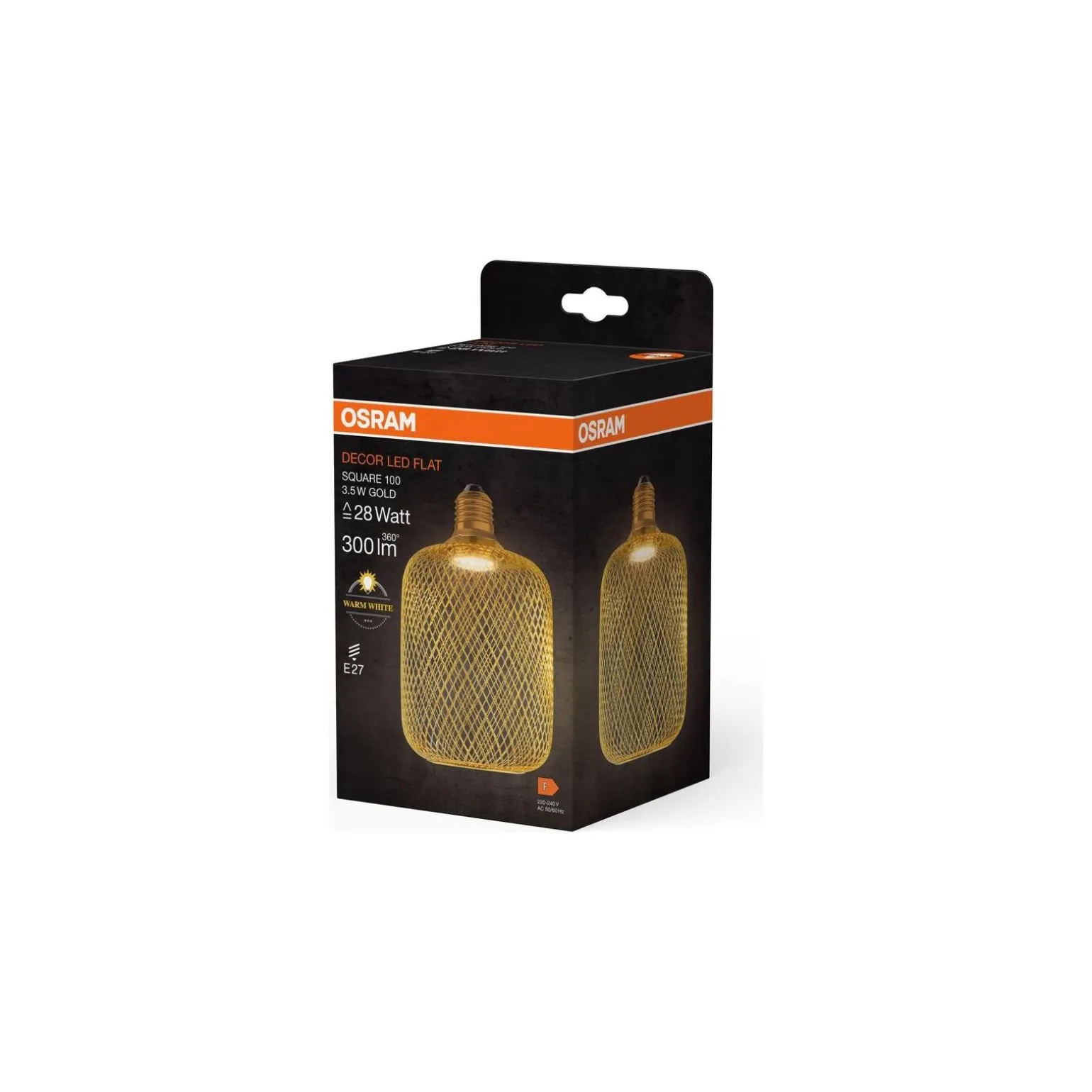 Osram Decor Platt Lamp In Metall Armatur LED E27 Special Matt Guld 3.5W 300lm - 827 Extra Varm Vit | Ersättare 25W