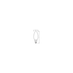 Osram LED Classic E14 Kronljus Filament Matt 1.2W 255lm - 827 Extra Varm Vit | Ersättare 25W