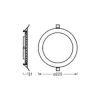 Osram LED Downlight Recess Slim Vit 22W 2000lm 110D - 830 Varm Vit | Utskärning 200mm - IP20