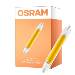 Osram LED Slim Line R7S LED R7S 118mm Klar 8W 806lm - 840 Kallvit | Ersättare 60W