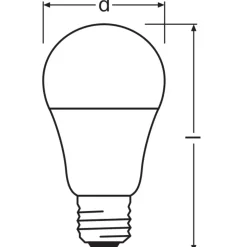 Osram Led Star Classic LED E27 Päron Matt 9W 940lm - 840 Kallvit