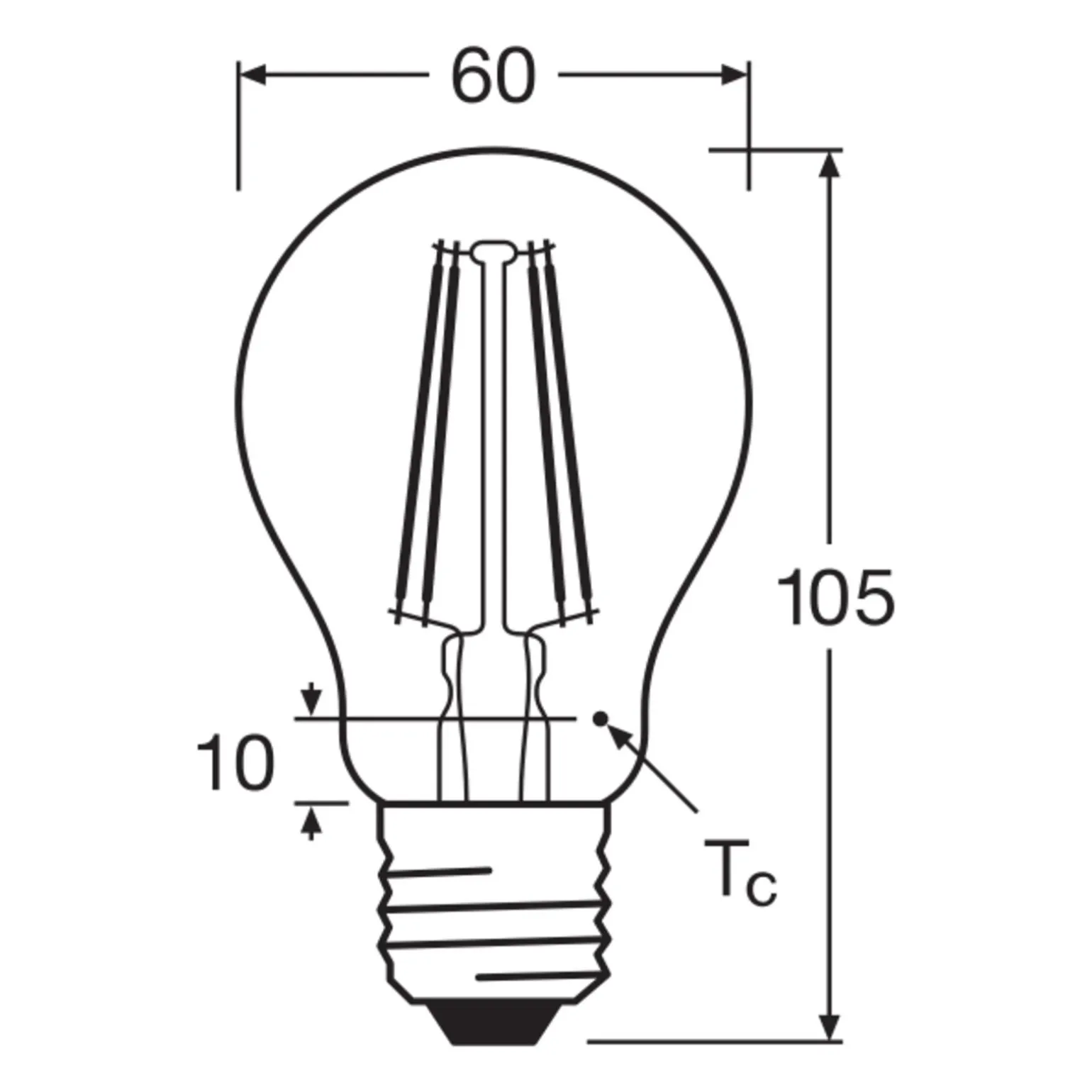 Osram LED Superstar E27 Päron Filament Klar 5.8W 806lm - 927 Extra Varm Vit | Bästa Färgåtergivning - Dimbar - Ersättare 60W