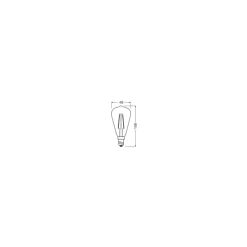 Osram Vintage 1906 LED Classic Edison E14 Ambar 2.8W 250lm - 822 Extra Varm Vit | Dimbar - Ersättare 25W