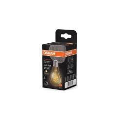 Osram Vintage 1906 LED Classic Slim E27 Päron Filament Guld 4.9W 470lm - 927 Extra Varm Vit | Bästa Färgåtergivning - Dimbar - Ersättare 40W