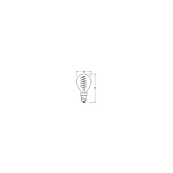 Osram Vintage 1906 LED E14 Ball Filament Gold 3.4W 250lm - 822 Extra Warm White | Dimmable