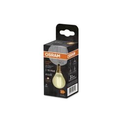 Osram Vintage 1906 LED E14 boll Filament Guld 4W 420lm - 825 Extra Varm Vit | Ersättare 35W