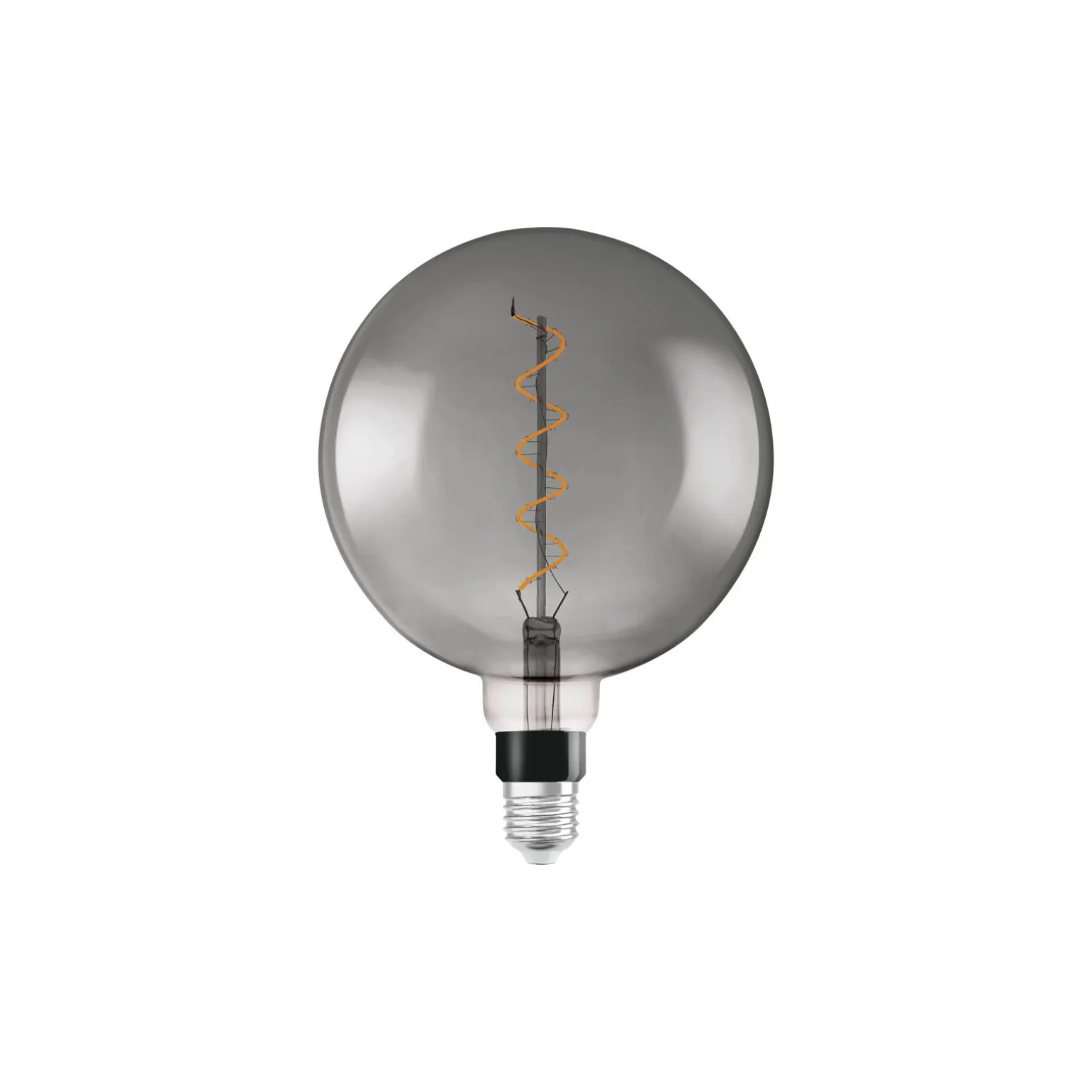 Osram Vintage 1906 LED E27 Globe Filament Smoke 200mm 5W 110lm - 818 Extra Varm Vit | Dimbar - Ersättare 25W