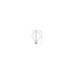 Osram Vintage 1906 LED E27 Special Filament Klar 2.2W Päron120lm - 827 Extra Varm Vit | Ersättare 15W