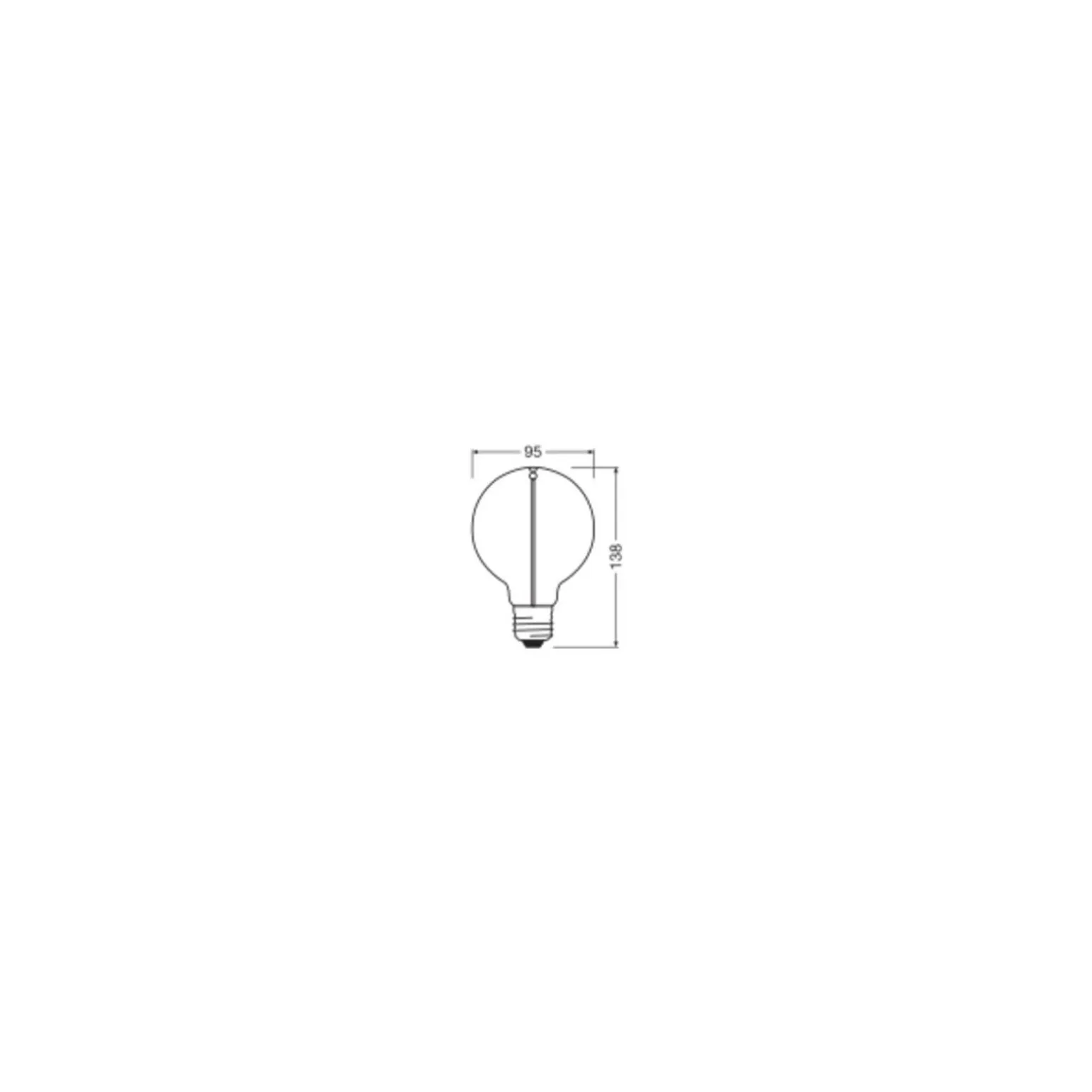 Osram Vintage 1906 LED E27 Special Filament Klar 2.2W Päron150lm - 827 Extra Varm Vit | Ersättare 15W