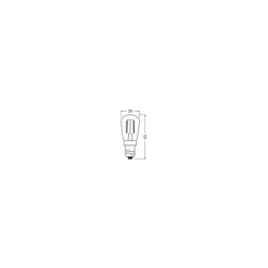 Osram Vintage 1906® LED Special Shapes LED E14 Tubular Ambar 1.6W 50lm - 824 Extra Varm Vit | Ersättare 15W