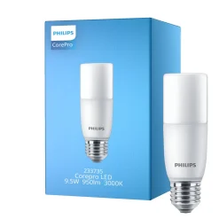 Philips Corepro LED E27 Tubular Stick Matt 9.5W 950lm - 830 Varm Vit | Ersättare 68W
