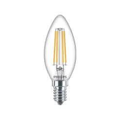 Philips Corepro LED Kronljus E14 Filament Klar 6.5W 806lm - 827 Extra Varm Vit | Ersättare 60W