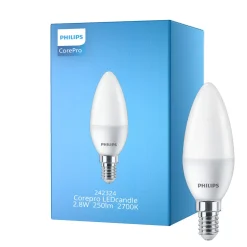 Philips Corepro LED Kronljus E14 Matt 2.8W 250lm - 827 Extra Varm Vit | Ersättare 25W
