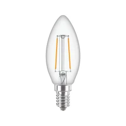 Philips Corepro LED Kronljus E14 filament klar 2W 250lm – 827 – ekstra varm hvid | erstatter 25W