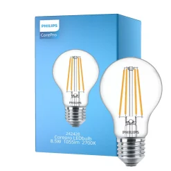 Philips Corepro LED Lampa E27 Päron Klar 8.5W 1055lm - 827 Extra Varm Vit | Ersättare 75W
