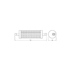 Philips Corepro LED Lineair R7s 118mm 14W 1600lm - 830 Varm Vit | Dimbar - Ersättare 100W