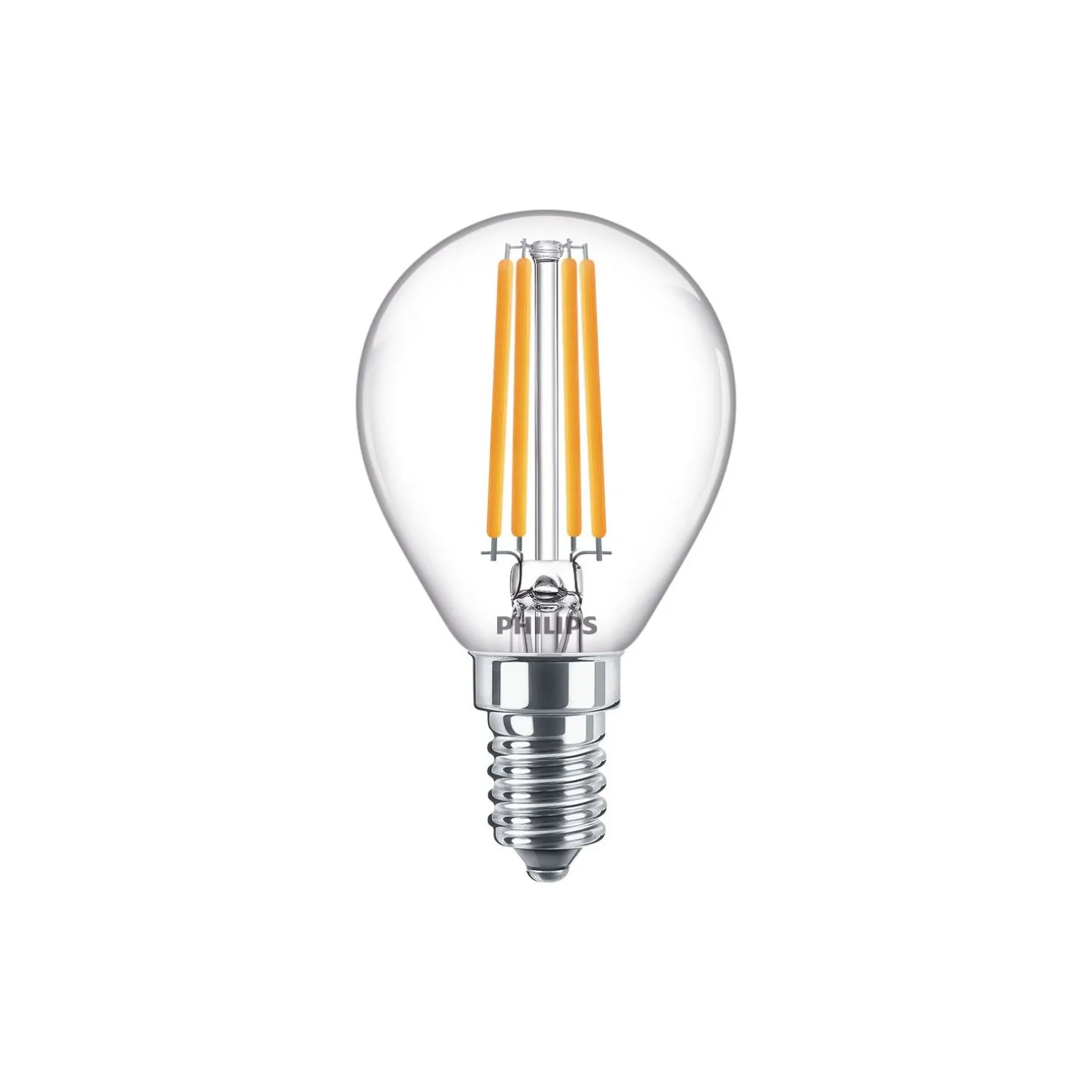 Philips Corepro LED Lustre E14 boll Filament Klar 6.5W 806lm - 840 Kallvit | Ersättare 60W