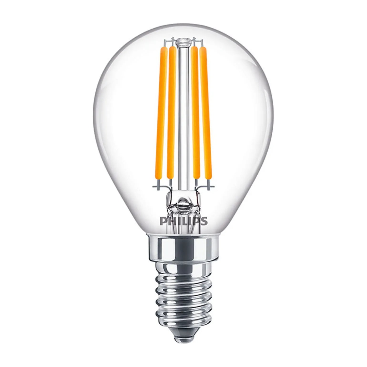 Philips Corepro LED Lustre E14 boll Filament Klar 6.5W 806lm - 840 Kallvit | Ersättare 60W