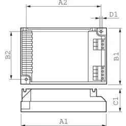 Philips HF-P 2 22-42 PL-T/C/L/TL5C II 220-240V for 2x22-42W