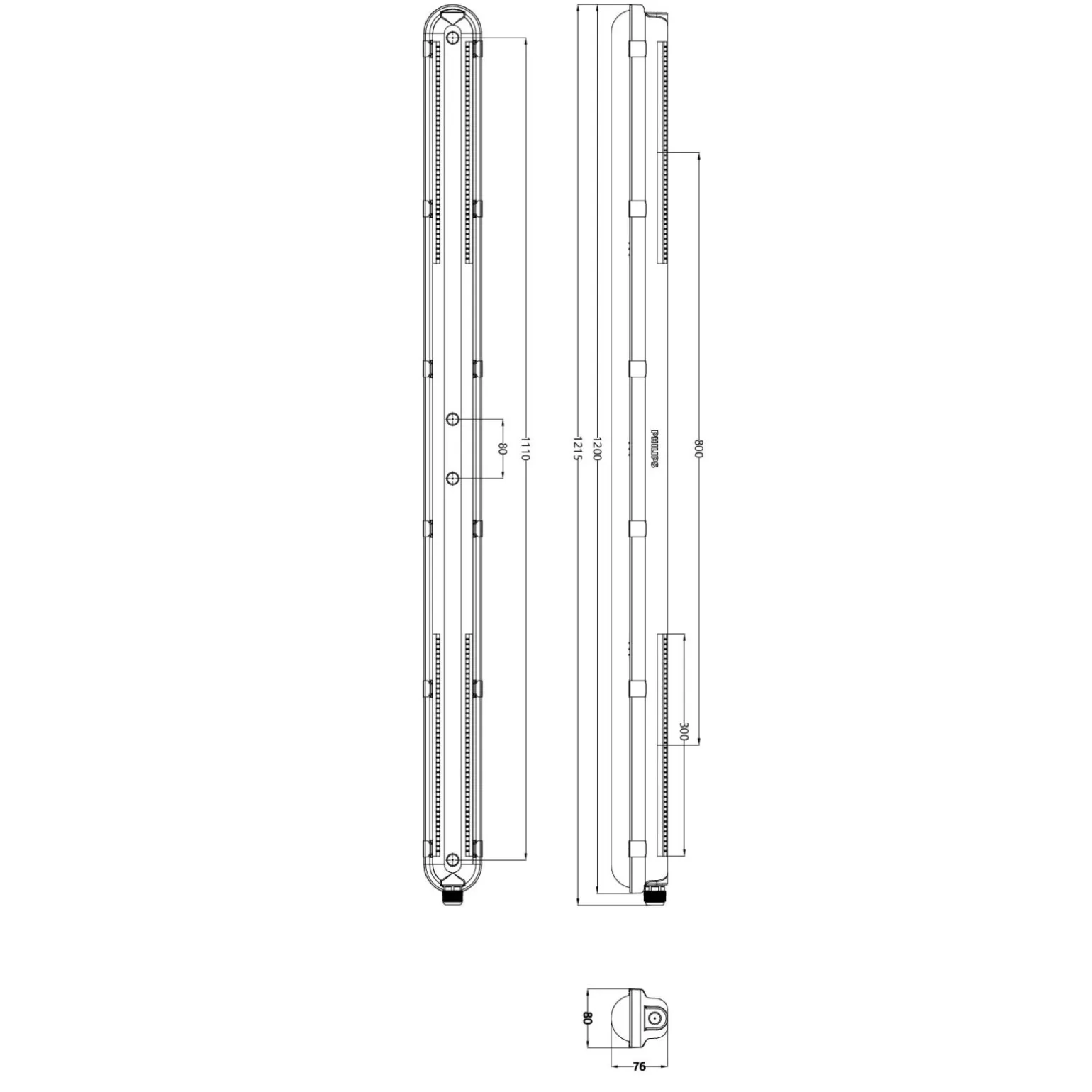 Philips LED Allmänbruksarmatur Vattentät Coreline WT120C G3 28W 4600lm - 840 Kallvit | 120cm - Ersättare 2x36W