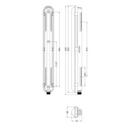 Philips LED Allmänbruksarmatur Vattentät CoreLine WT120CG3 25W 4000lm - 840 Kallvit | 60cm - Dali Dimbar - Ersättare 2x18W