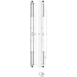 Philips LED Allmänbruksarmatur Vattentät Coreline WT120C G3 37W 6000lm - 840 Kallvit | 150cm - Dali Dimbar - Ersättare 2x58W