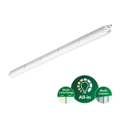 Philips LED Allmänbruksarmatur Vattentät Coreline WT120C G3 37W 6000lm - 830-840 CCT | 150cm - Ersättare 2x58W