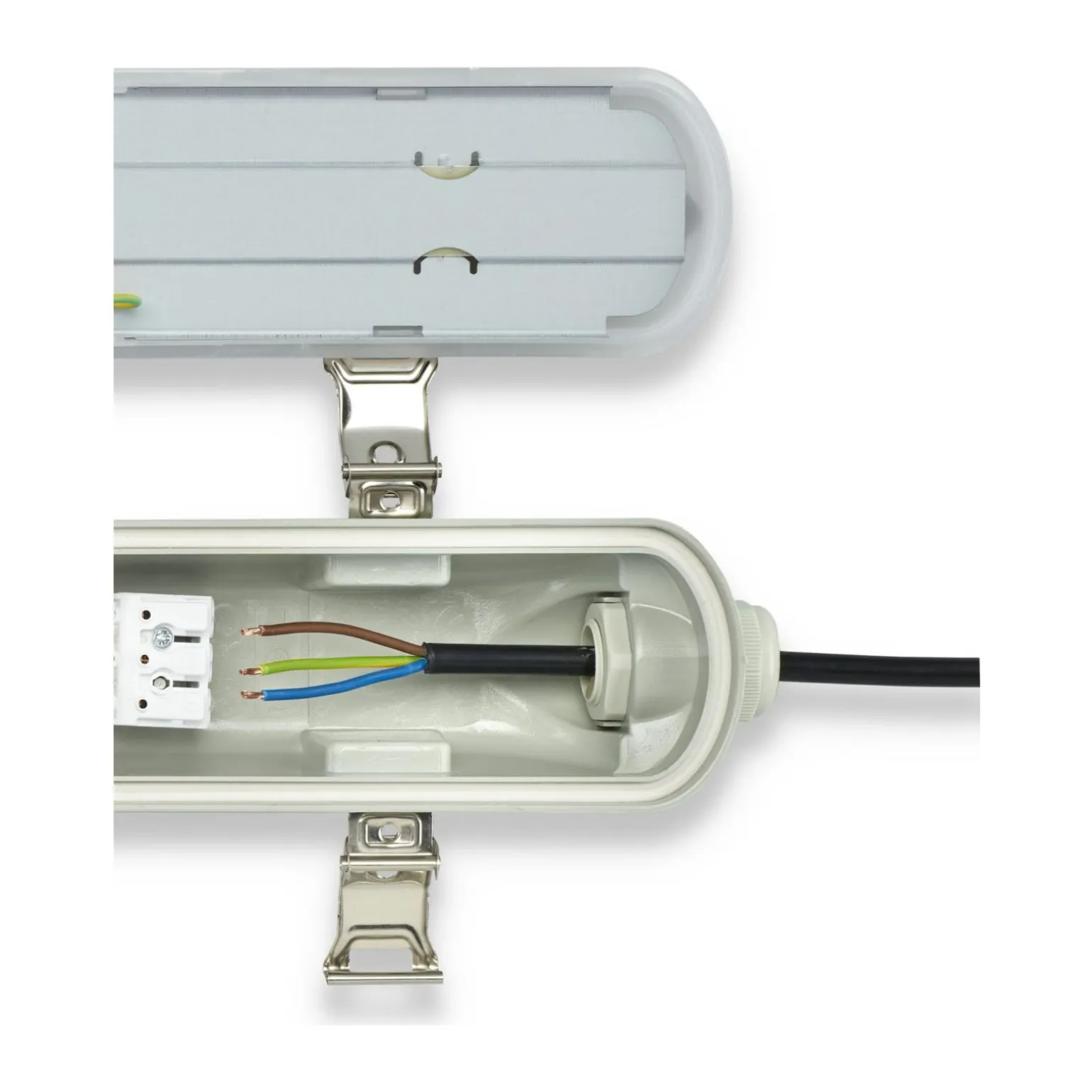 Philips LED Allmänbruksarmatur Vattentät Ledinaire EcoSet 50W 6800lm - 840 Kallvit | 150cm - Fjärrkontroll - Ersättare 2x58W