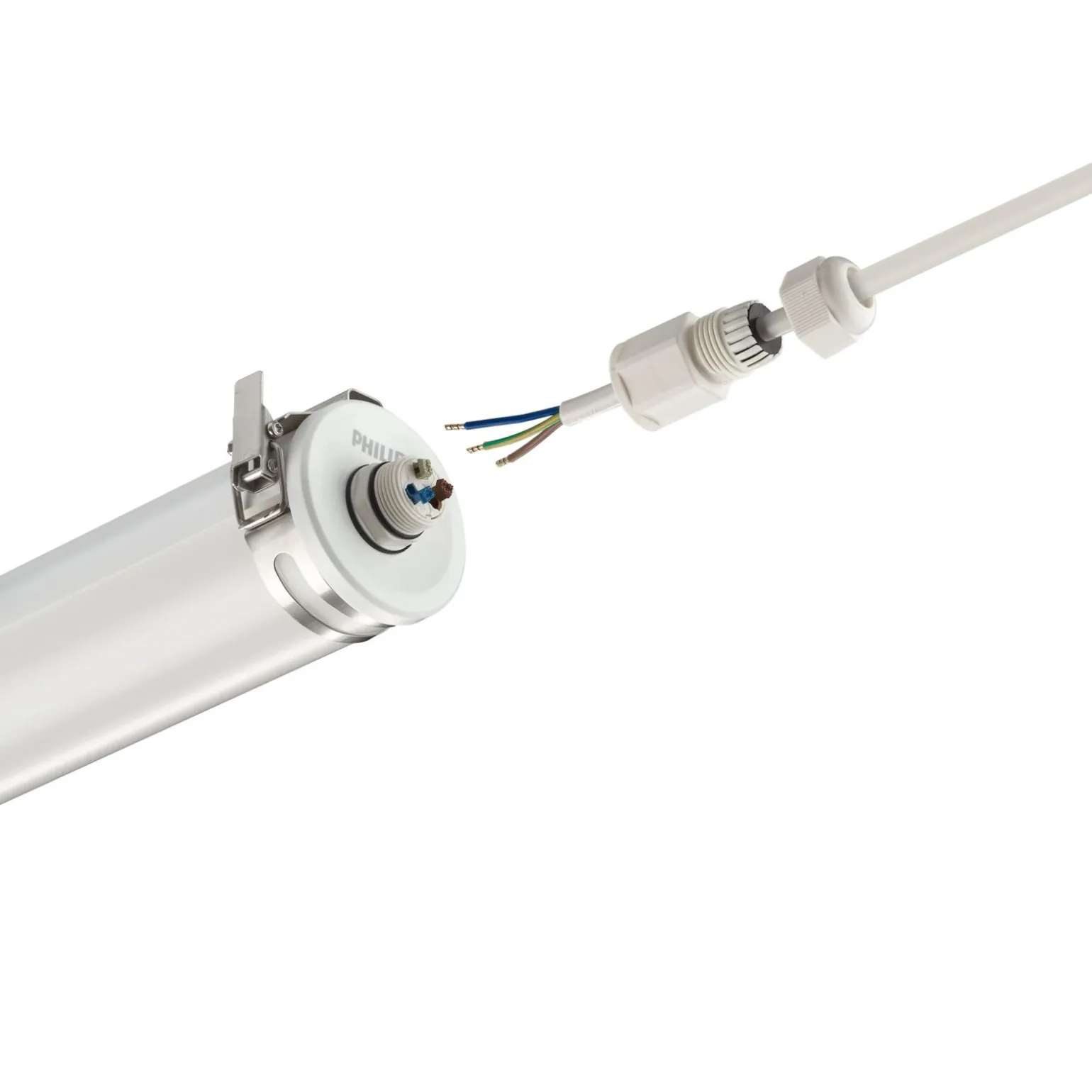 Philips LED Allmänbruksarmatur Vattentät CoreLine Tubular WT210C 28W 3900lm - 840 Kallvit | 150cm
