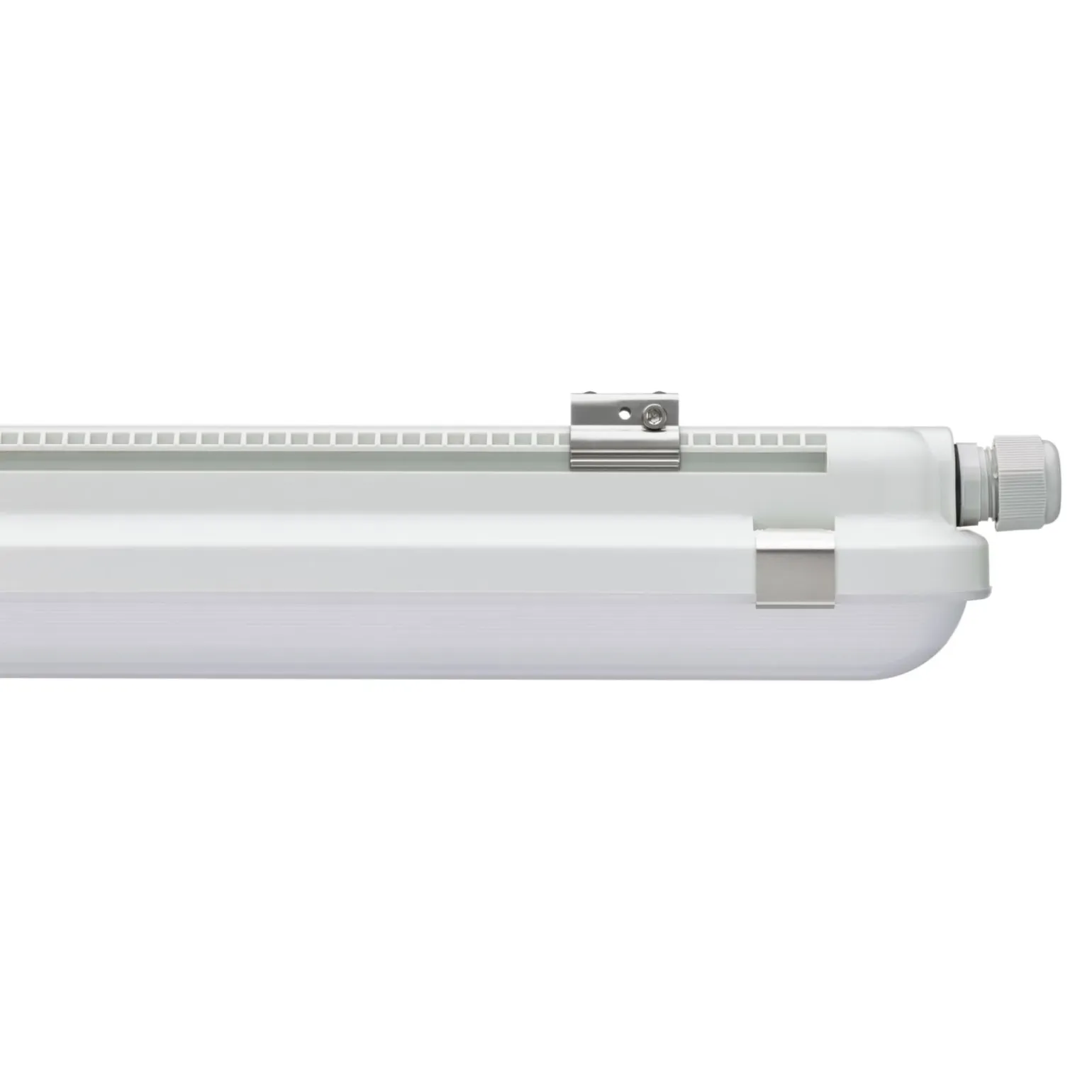 Philips LED Allmänbruksarmatur Vattentät CoreLine WT120C G2 25.5W 3400lm - 840 Kallvit | 150cm - 3x Kabelgenomföring - Rörelse- Och Ljussensor