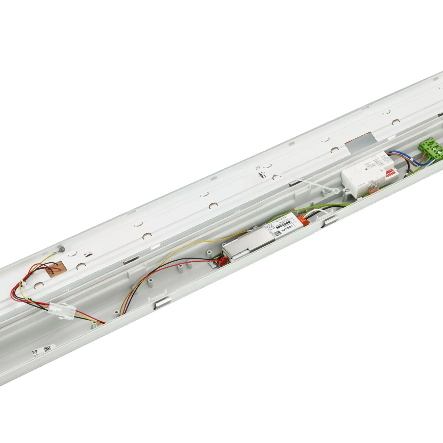 Philips LED Allmänbruksarmatur Vattentät CoreLine WT120C G2 25.5W 3400lm - 840 Kallvit | 150cm - 3x Kabelgenomföring - Rörelse- Och Ljussensor