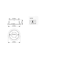 Philips LED Downlight GreenSpace DN500B 15W 2000lm 120D - 840 Kallvit | 180mm - Utskärning 150mm