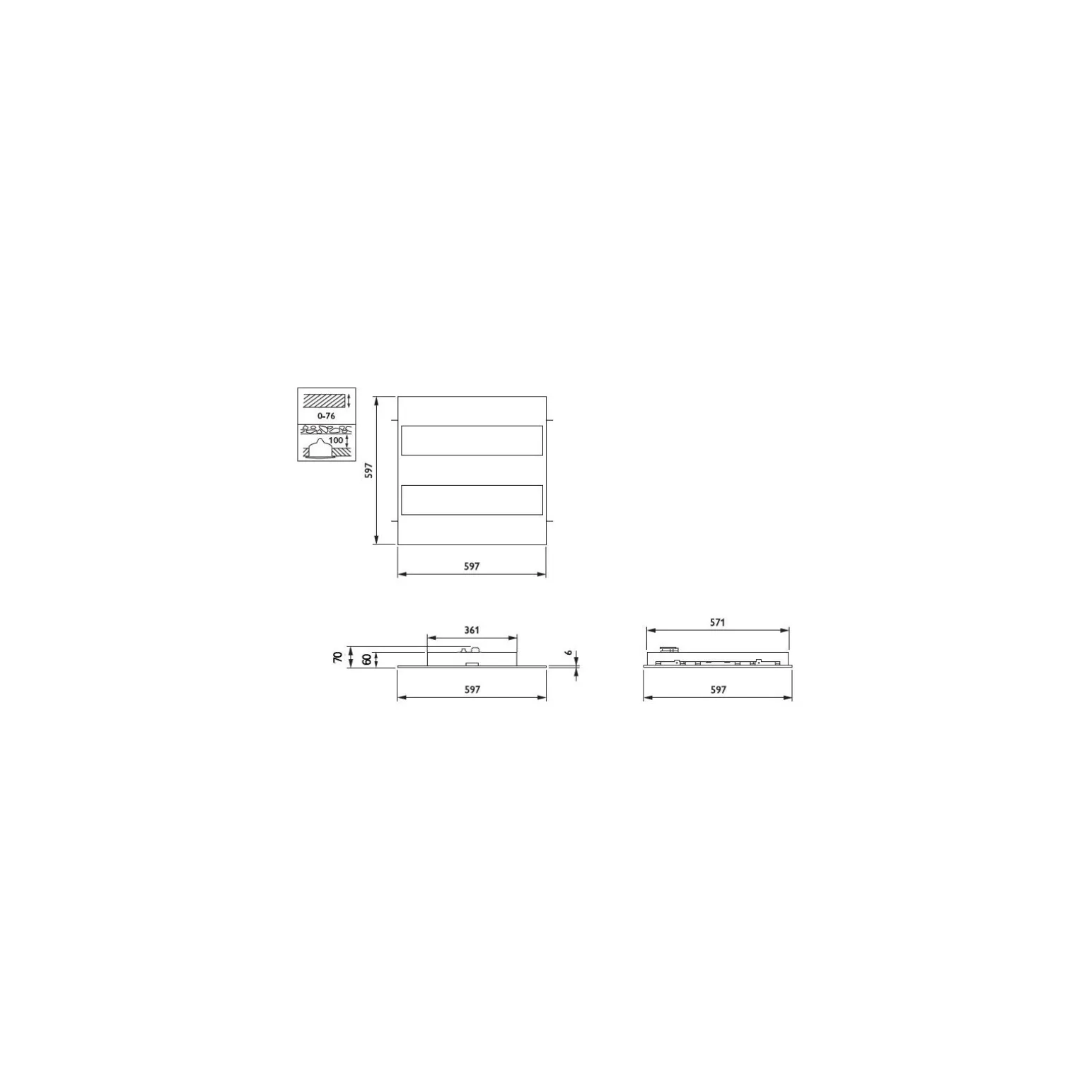 Philips LED Panel FlexBlend RC340B Vit 25.5W 3600lm - 940 Kallvit | 60x60cm - UGR <19 - Bästa färgåtergivning - Rörelse- och ljussensor