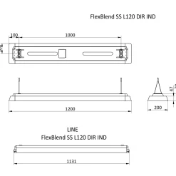 Philips LED Panel FlexBlend SP342P 36W 4800lm - 940 Kallvit | 120x20cm - UGR <19 - Dali Dimbar - Bästa färgåtergivning