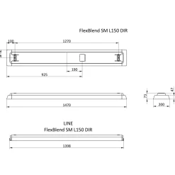 Philips LED Panel FlexBlend SM340C 28W 3500lm - 940 Kallvit | 150x20cm - UGR <25 - Dali Dimbar - Bästa färgåtergivning