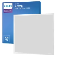 Philips LED Panel Ledinaire RC065B 28W 3400lm - 840 Kallvit | 60x60cm - UGR <19