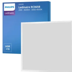 Philips LED Panel Ledinaire RC065B G5 28W 3600lm - 830-840 CCT | 60x60cm - UGR <19 - Dali Dimbar