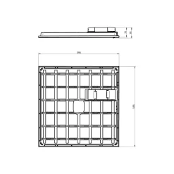 Philips LED Panel Smart Coreline 32W 4300lm - 840 Kallvit | 60X60cm - UGR <19 - Rörelse- Och Ljussensor