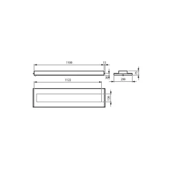 Philips LED Panel TrueBlend 25.5W 2800lm - 840 Kallvit | 120x30cm - UGR < 19 - Dali Dimbar - 3 Timmar Nödbelysning