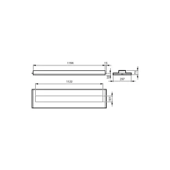 Philips LED Panel TrueBlend 22.5W 2800lm - 840 Kallvit | 120x15cm - UGR < 16 - Dali Dimbar